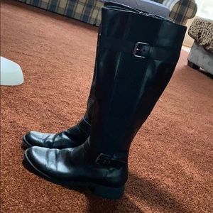 Black knee high boots